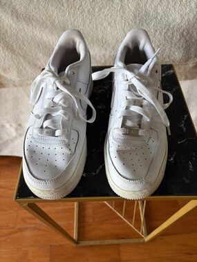 White Lace-Up Athletic Sneakers